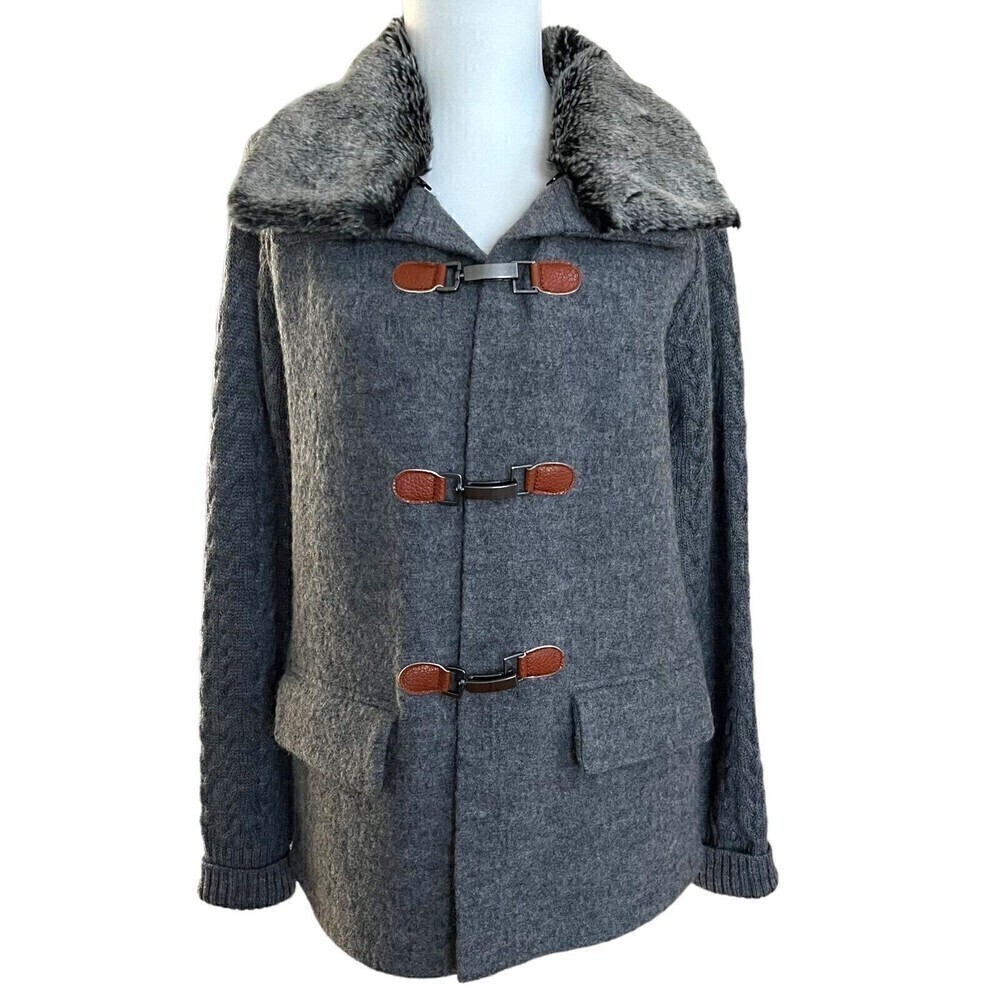 Vintage For Cynthia wool Toggle Button Jacket size M